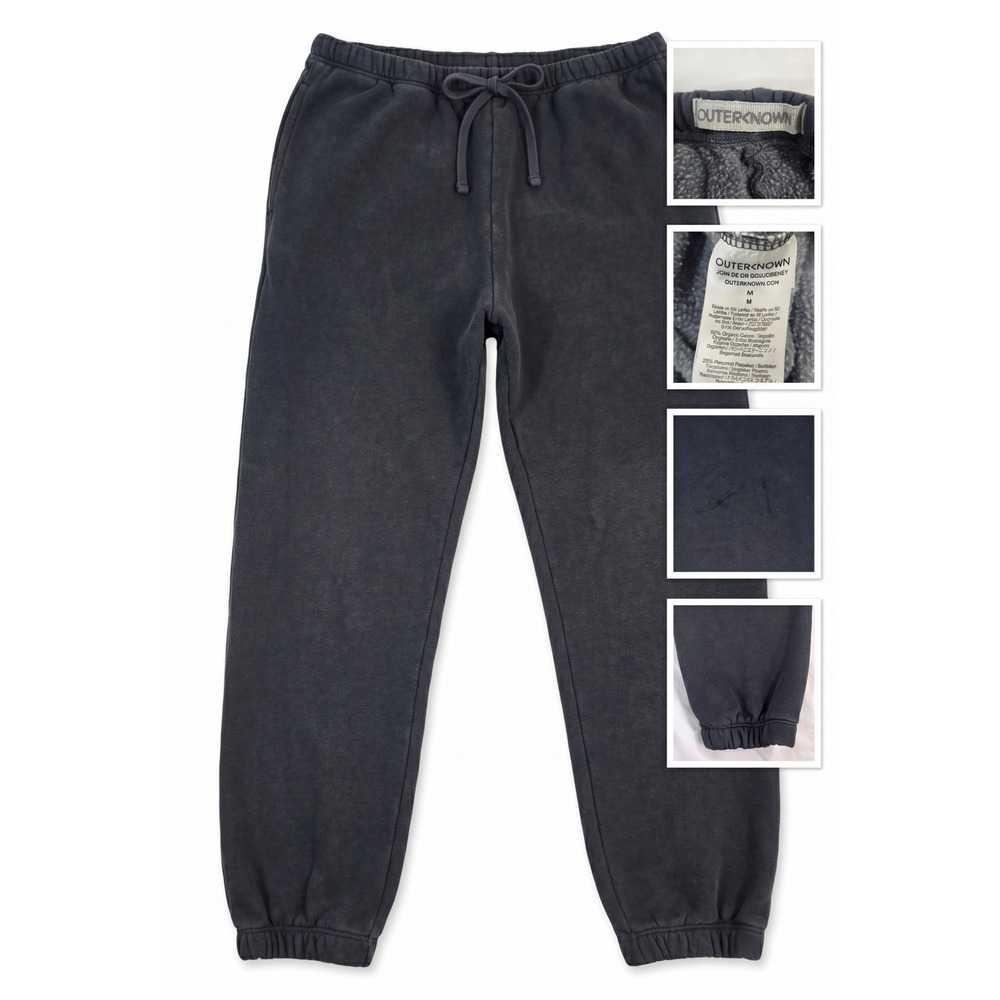 Outerknown Sur Sweatpants Mens Medium Black Good Organic Cotton Fleece Jogger